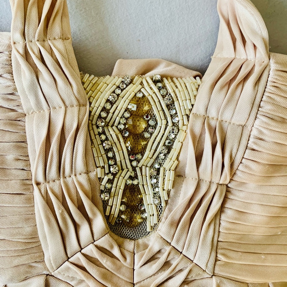 NWT BCNGMAXAZRIA size M cream jeweled dress - Picture 5 of 7